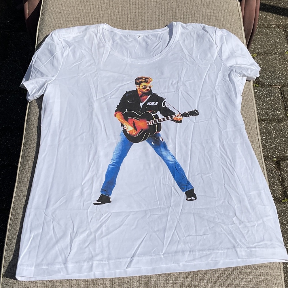 White George Michael Graphic Women’s T-Shirt